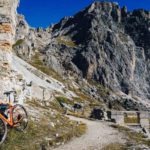 gravel cycling in the dolomites mountains